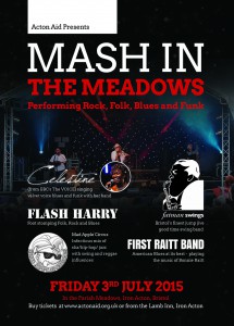 Page 1 of Flyer for Acton Aid's "Mash in the Meadows"