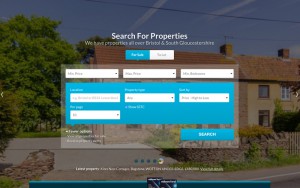 The first thing you see on the home page is a large image of a latest property and a comprehensive list of search fields